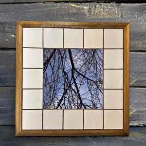 50X50 AHŞAP AYNA