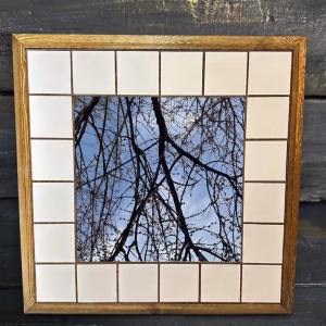 60X60 AHŞAP AYNA